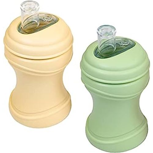 Catii Sippy Cups for Baby 6 Months+,Silicone Sippy Cups Leak Proof  5oz,Microwavable Sippy Cups for 1+ year old (Gray)