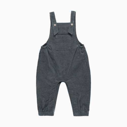 Quincy Mae Corduroy Baby Overalls - Indigo, 6-12 M