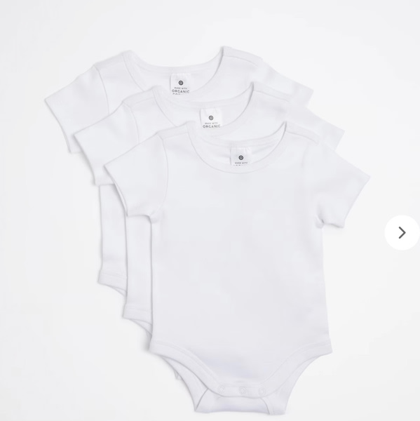 3 Pack Baby Organic Cotton Short Sleeve Bodysuits | Target Australia