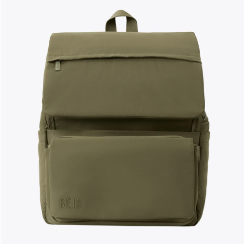 BÉIS 'The Ultimate Baby Travel Backpack' in Olive