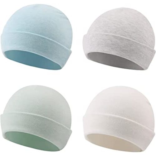 Amazon.com: Zsedrut Spring Infant Hospital Beanie Newborn Baby Girls Cotton Hat Tolddler Boy Soft Double-Layer Hat(Preemie/Newborn,White+Blue+Gray+Green): Clothing, Shoes & Jewelry
