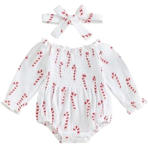 Newborn Baby Girl Outfit Cute Romper Long Sleeve Ruched Bodysuit Comfy Outfits Baby Girl Clothes