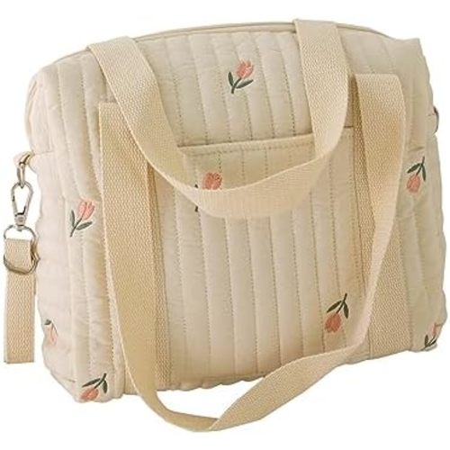 Baby Diaper Tote Bag Stroller Storage Bag Infant Carriages Diaper Organizer Pouches Handbag Embroidered Mommy Bag