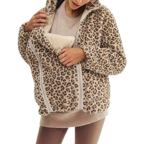 Maternity Coat Winter Cozy Carrier Mom Coats Sherpa Jacket