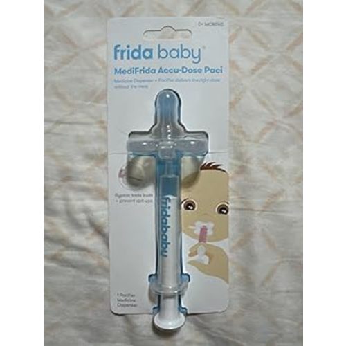 Frida Baby Medicine Pacifier, Medi Frida Baby Medicine Syringe & Accu-Dose Pacifier, Baby Medicine Dispenser for Mess & Fuss Free Use - MediFrida the Accu-Dose Pacifier