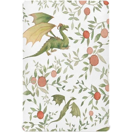 Baby Dragon Crib Sheets for Boys Girls Soft Breathable Unisex Jersey Fitted Crib Sheets Baby Sheets for Standard Crib and Toddler Mattress, 27 x 39 inch
