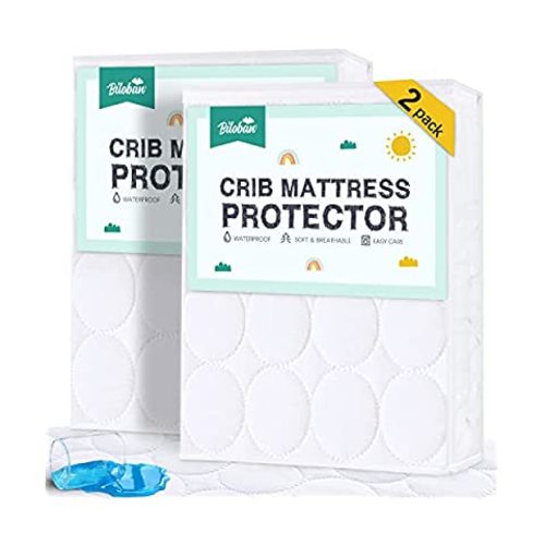 Amazon.com : 2 Pack Waterproof Fitted Crib Mattress Pad and Toddler Mattress Protector Baby Crib Mattress Cover Cradle Bedding Sheets Soft and Breathable for Boys and Girls by Yoofoss : Baby