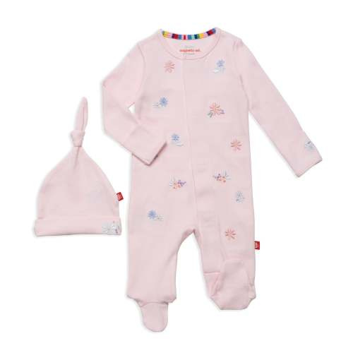 forget me not organic cotton magnetic parent favorite footie