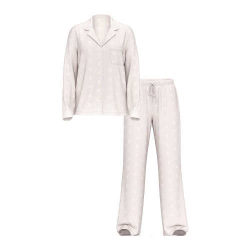 Buy Modal Soft Eyelet Long Pajama Set, White/Ivory - Order Pajamas Sets online - Victoria's Secret US