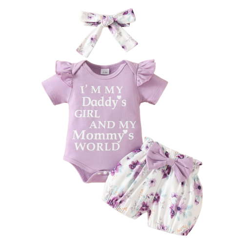 TOWED22 Newborn Baby Girl Clothes Goose Outfit Embroidery Waffle Sleeveless Romper Shorts Set Headband Infant Summer outfit(Blazer,9-12 M)