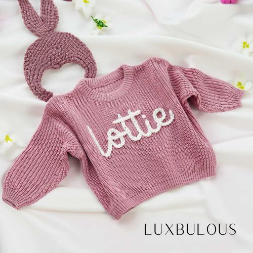 Personalized Kids Sweater, Custom Name Jumper, Kids Embroidered Jumper, New Mom Gift, Kids Sweatshirt, Baby Shower Gifts, Kids Gifts-DE