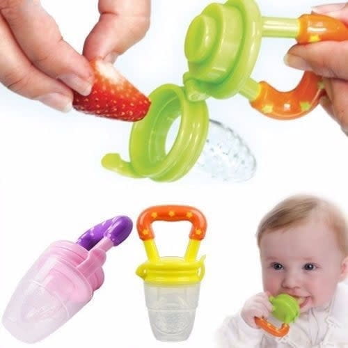 Baby Infant Food Fruits Soft Bite Nipple Feeder Silicone Pacifier Feeding Tool