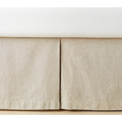 European Linen Crib Skirt | Pottery Barn Kids