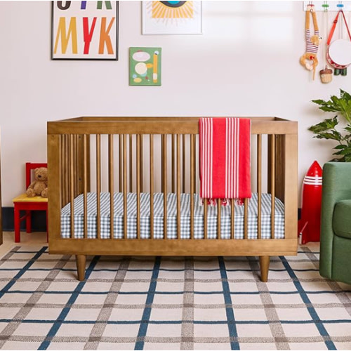 DaVinci Marley 3-in-1 Convertible Baby Crib - GREENGUARD Gold Certified Convertible Crib to Toddler Bed & Daybed - Wooden Baby Bed with 4 Adjustable Mattress Heights - Easy to Assemble - Walnut