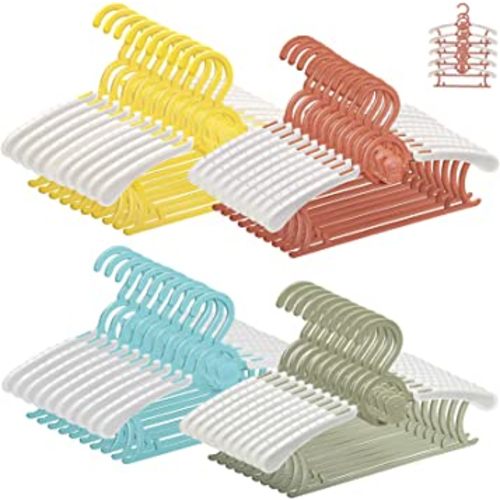 5-pack Adjustable Newborn Baby Hangers Plastic Non-Slip Extendable Laundry  Hangers for Toddler Kids Child Clothes