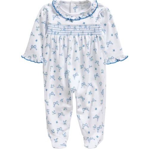 Ruffle Pima Cotton Footie, 6-9M