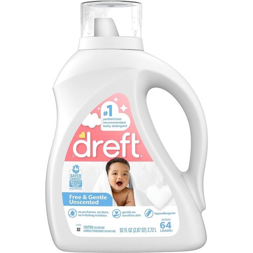 Dreft Liquid Laundry Baby Detergent Unscented 92 fl oz 64 loads - Dreft Unscented