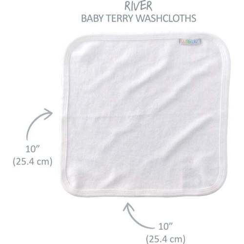 RIVER 10-Pack Washcloths, White - butterblu | Maisonette