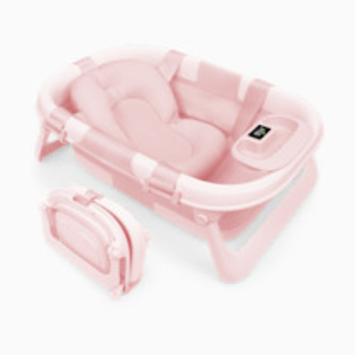 Jool Baby Fold ‘n Store Baby Bathtub With Built-in Thermometer - Pink