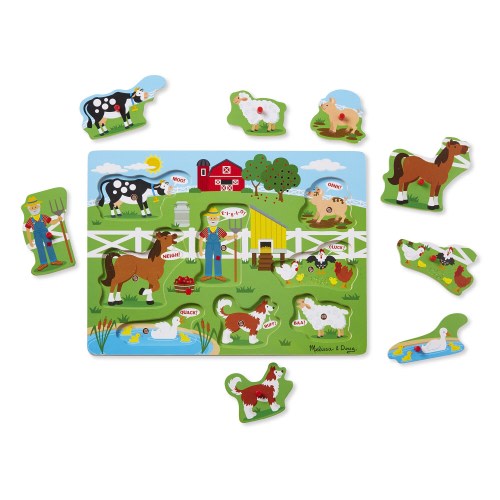 Melissa & Doug Old MacDonald's Farm Sound Puzzle - 8 Pieces - Multi
