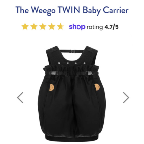 The Weego TWIN Baby Carrier