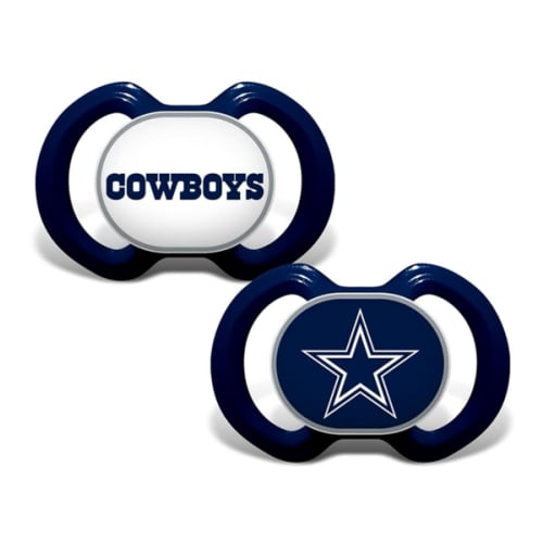 BabyFanatic Pacifier 2-Pack - NFL Dallas Cowboys - Officially Licensed League Gear