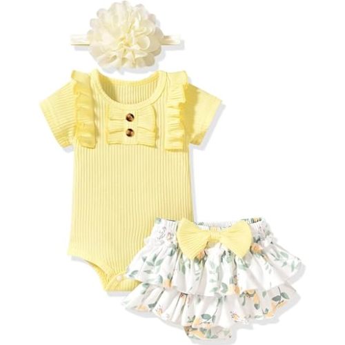 Aalizzwell Newborn Infant Baby Girls Summer Outfit