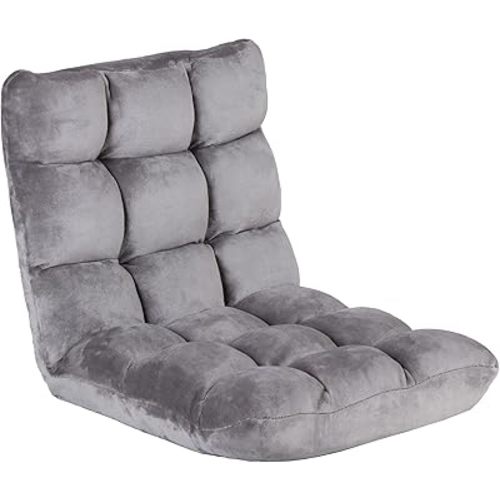 HomGarden Teen 14-Position Adjustable Foldable Gaming Floor Chair Sofa Lounger, Pet Soft Bed for Kids Teenager Reading Gaming or Cat Dog Relaxing
