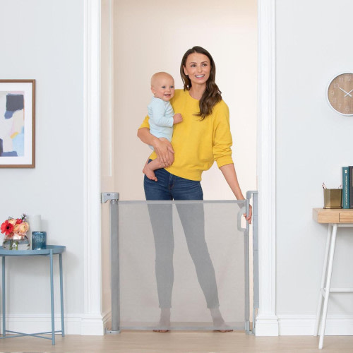 Skip Hop Playview Retractable Mesh Gate - Grey