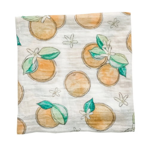 Orange Blossom Muslin Swaddle – Florida Kid Co.