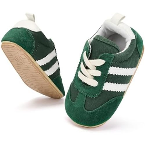 BACSAC Baby Shoes for Boys Girls Non Slip Low Top Infant Walking Shoes Breathable Comfort Toddler Walker Shoes Pull On Newborn Baby Sneakers 3 6 9 12 Months