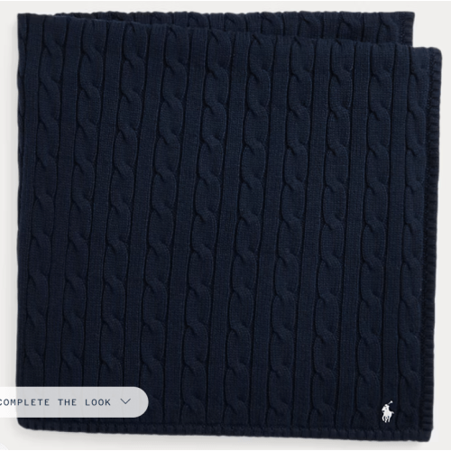 Cable-Knit Cotton Baby Blanket