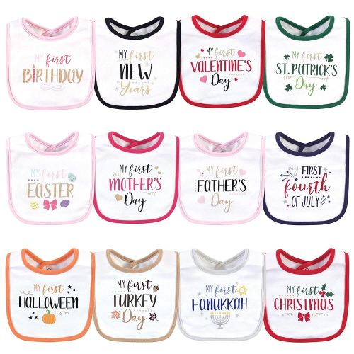 Little Treasure Unisex Baby Cotton Bibs, Holiday Fancy Girl, One Size