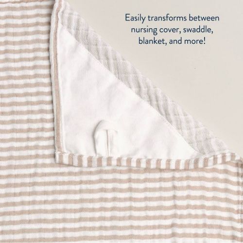 Itzy Ritzy Muslin Breastfeeding Boss Nursing Cover - Toast Checkerboard