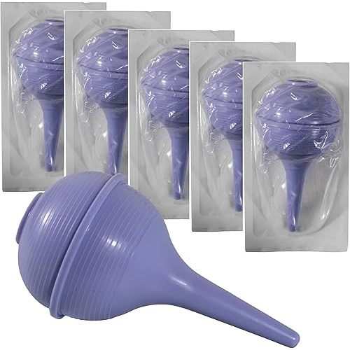 Vakly Sterile Bulb Syringe 2 oz (5 Pack) – Rubber Ear & Nasal Suction Bulb for Cleaning, Ear Wax Removal & Irrigation, Easy Squeeze for Baby & Adults