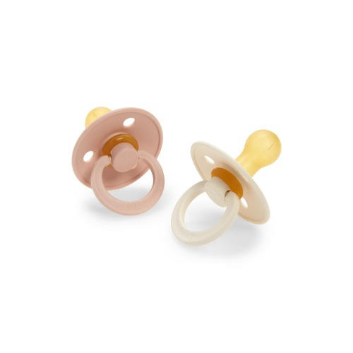 BIBS 2-Pack Pacifiers, 0-6 M, Blush / Ivory