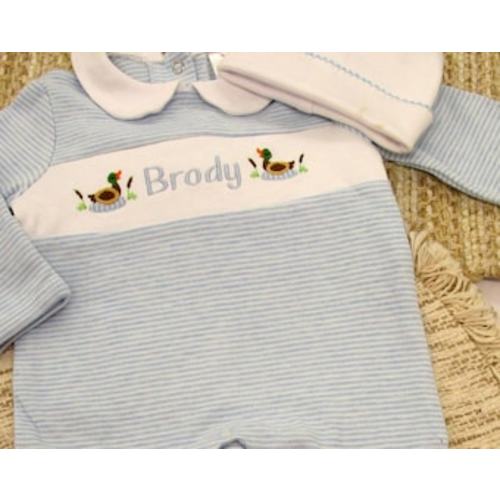 Baby Boy Coming Home Outfit-monogrammed Footie Romper-teddy Bear-personalized Baby Gift - Etsy