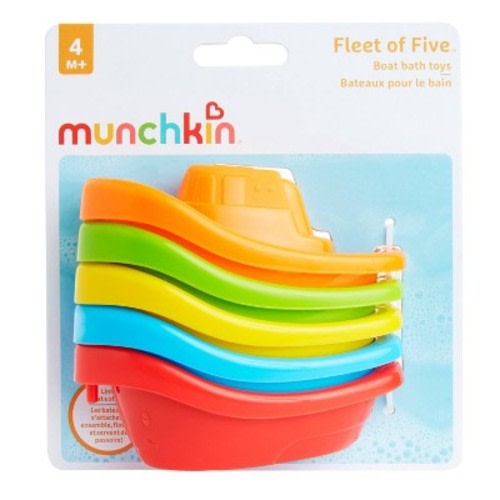 Munchkin Fleet Of Five Boats Bath Toy