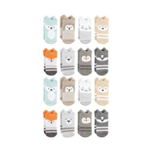 Baby Boys Hudson Cotton Rich Terry Socks 16-Pack