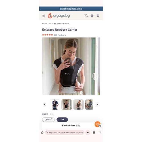 Shop Embrace Baby Carrier For Newborn | Ergobaby