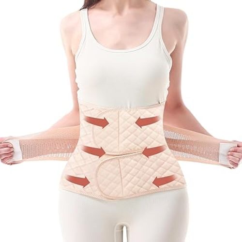 Trendyline Postpartum Belly Band Wrap: Abdominal Binder Post Surgery Postpartum Belly Wrap Post Partum Binder - C Section Recovery Support Belt Post Partum Girdle Stomach Hysterectomy Belly Band
