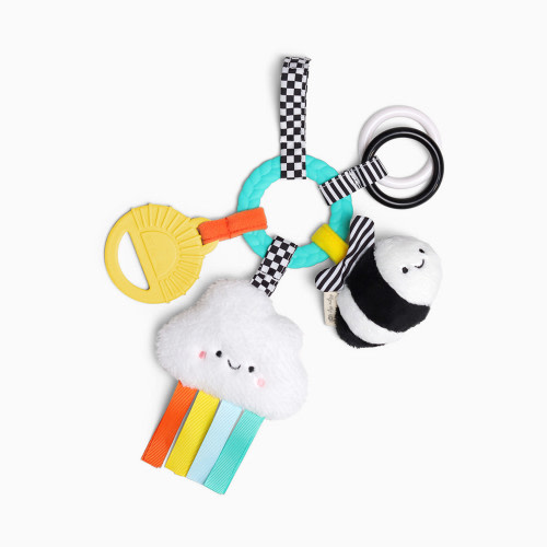 Itzy Ritzy Bitzy Busy Ring Teething Activity Toy - High Contrast-Brights
