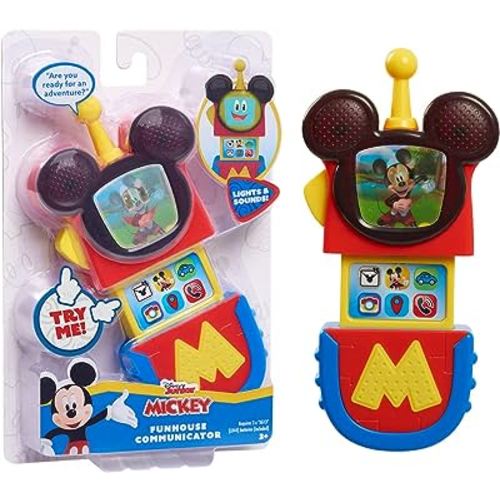 Disney Junior Mickey Mouse Funhouse Communicator with Lights and Sounds, Officially Licensed Kids Toys for Ages 3 Up by Just Play