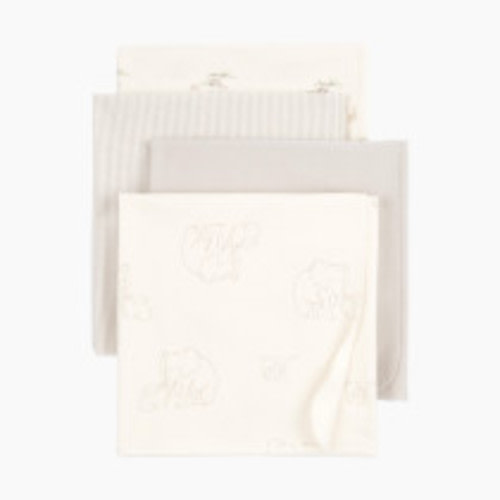 Carter's 4-Pack Receiving Blankets - White/Grey, Osz
