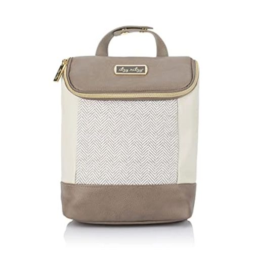 Itzy Ritzy Insulated Bottle Bag, Holds 3 Baby Milk Bottles (Vanilla Latte) | Bottle Bag Keeps Bottles Warm or Cool, with Interior Pocket for Ice Pack (Not Included), Stores Snacks or Drinks for Travel