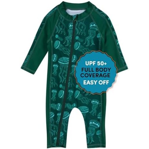 SwimZip Boys' Long-Sleeve UPF 50+ Swimsuit for Baby, Toddler, & Little Boys