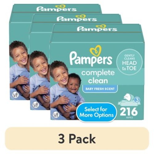 (3 pack) Pampers Baby Fresh Baby Wipes Scented, 3-Pack 216 Wipes (Select for More Options)