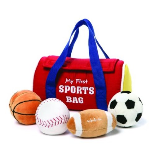 Baby GUND My First Sports Bag Stuffed Plush Playset, 5 Piece, 8"