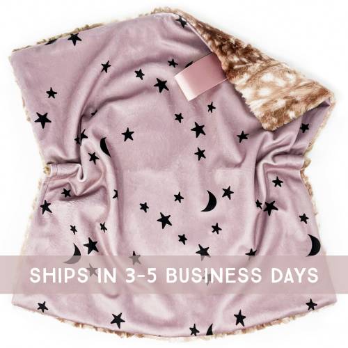 Lovey: Mauve Stars and Moons. Lovey. Star Lovey. Moon Lovey. Lovie. Baby Lovey. Lovie. Minky Lovey. Lovey for Babies. Baby Gift. PYO.