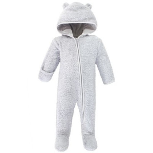 Hudson Baby Faux Shearling Bunting 1pk, Gray Bear, Size: 3-6 months